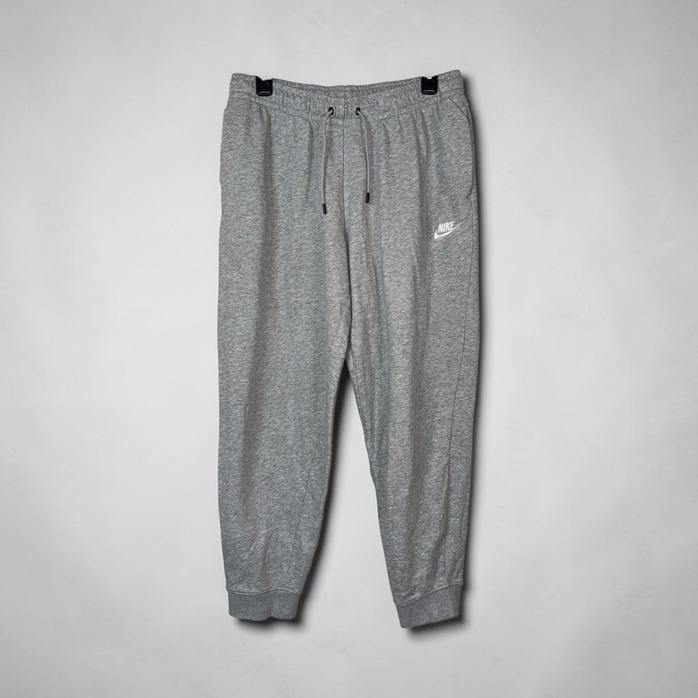 Nike Sportswear Essential Fleece Joggers Womens L Gray Sweatpants BV4095-063